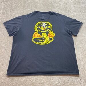 Bioworld Cobra Kai Shirt Mens 2XL Black 2021 Karate Kid TV Show Graphic Tee
